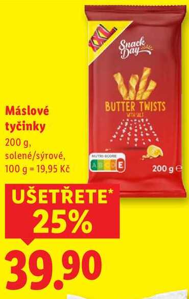 Máslové tyčinky, 200 g