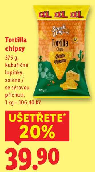Tortilla chipsy, 375 g