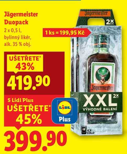Jägermeister Duopack, 2x 0,5 l