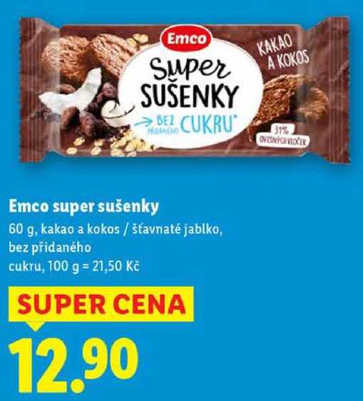 Emco super sušenky, 60 g v akci
