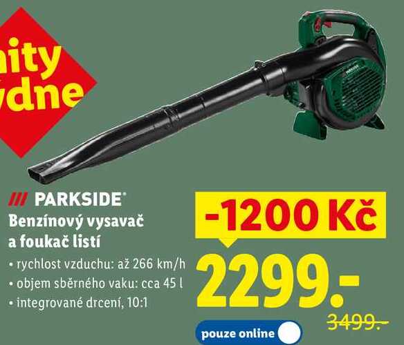 Benzínový vysavač a foukač listí