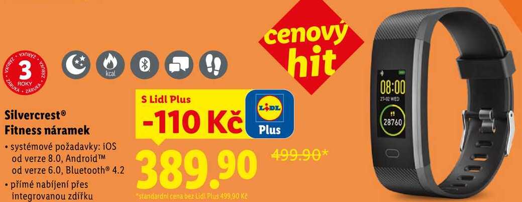 Silvercrest Fitness náramek