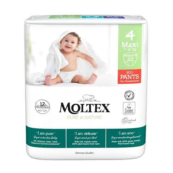 Moltex Pure & Nature Plenkové kalhotky Maxi vel. 4 (7-12 kg)