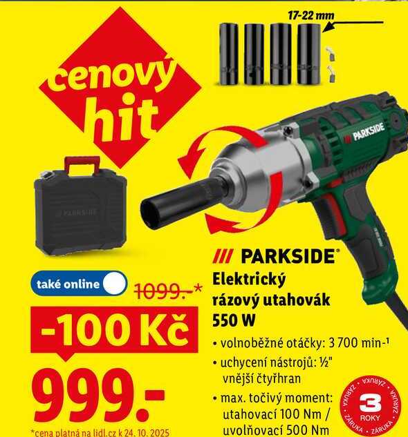 Elektrický rázový utahovák 550 W