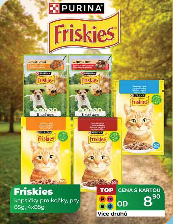 Friskies kapsičky pro kočky, psy 85g, 4x85g  