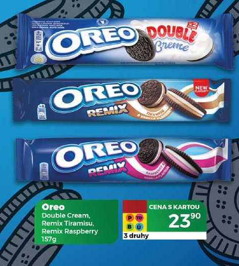 Oreo Double Cream, Remix Tiramisu, Remix Raspberry