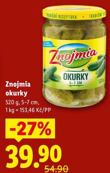 Znojmia okurky, 520 g