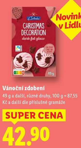 Vánoční zdobení, 49 g a další