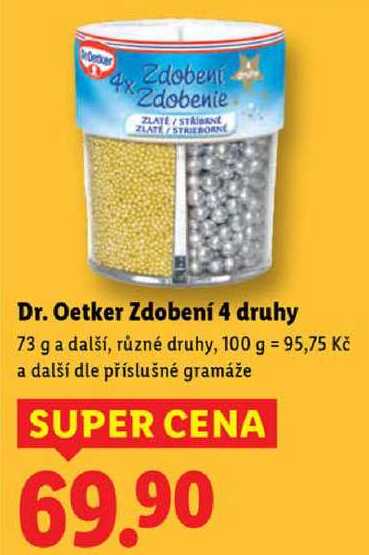 Dr. Oetker Zdobení 4 druhy, 73 g a další