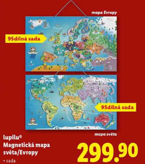 lupilu Magnetická mapa světa/Evropy