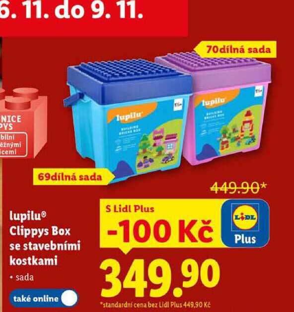 lupilu Clippys Box se stavebními kostkami