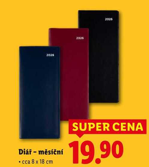 Diář - měsíční 