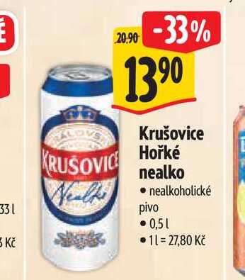   Krušovice Hořké nealko 0,5 l