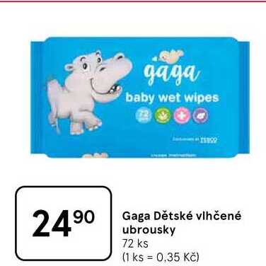 Gaga Dětské vlhčené ubrousky, 72 ks