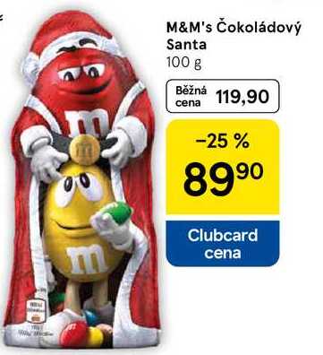M&M's Čokoládový Santa, 100 g