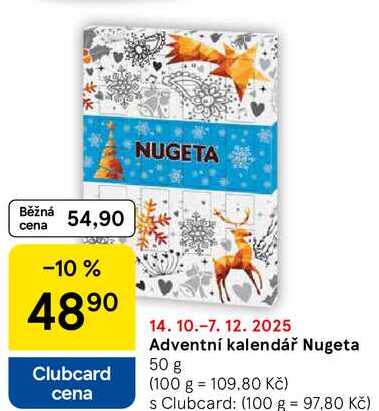 Adventní kalendář Nugeta, 50 g 