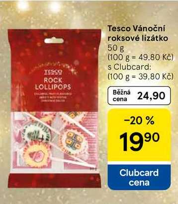 Tesco Vánoční roksové lízátko, 50 g