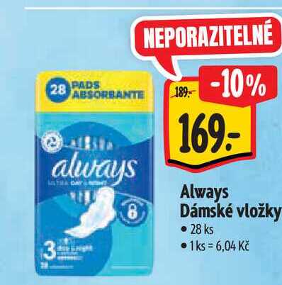 Always Dámské vložky 28 ks