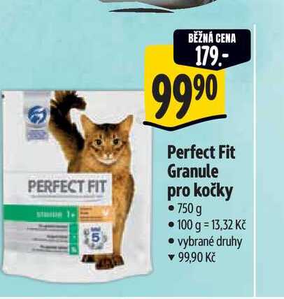   Perfect Fit Granule pro kočky 750 g  