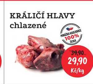 KRÁLIČÍ HLAVY chlazené 1kg 