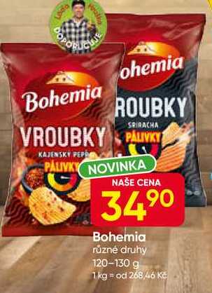 Bohemia různé druhy 120-130 g 