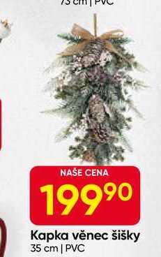 Kapka věnec šišky 35 cm | PVC 