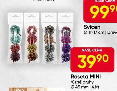 Roseta MINI různé druhy 45 mm | 4 ks 