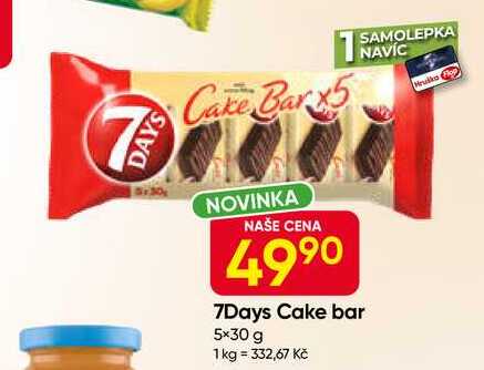 7Days Cake bar 5×30 g