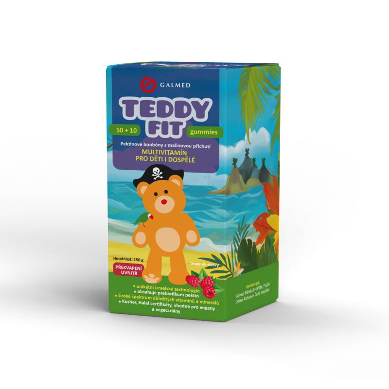 TeddyFit gummies 50 +10 kusů navíc Pirát Galmed