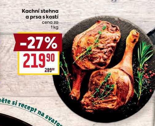 Kachní stehna a prsa s kostí cena za 1kg
