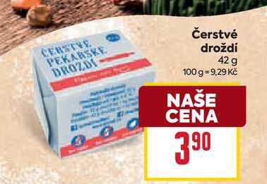 Čerstvé droždí 42 g