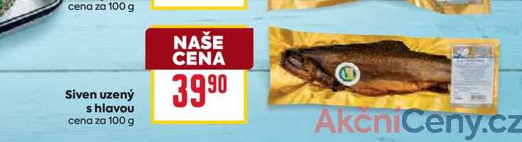 Siven uzený s hlavou cena za 100 g