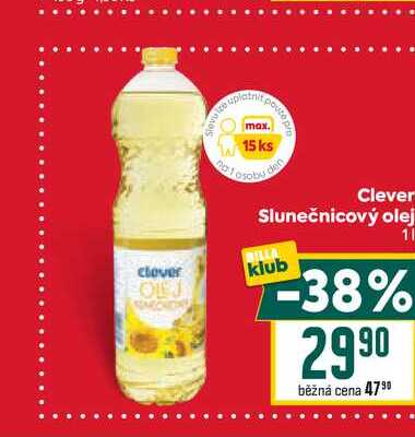 Clever Slunečnicový olej 1l