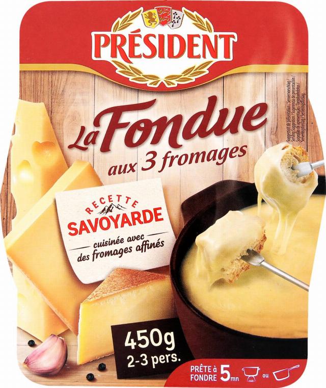 Président La Fondue ze 3 druhů sýrů