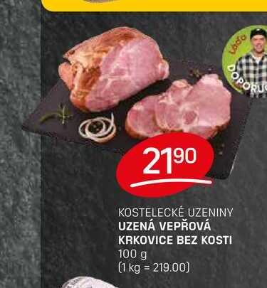 UZENÁ VEPŘOVÁ KRKOVICE BEZ KOSTI 100g