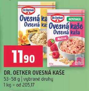 DR. OETKER OVESNÁ KAŠE 53-58 g