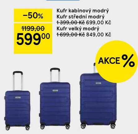 Kufr kabinový modrý Kufr střední modrý  