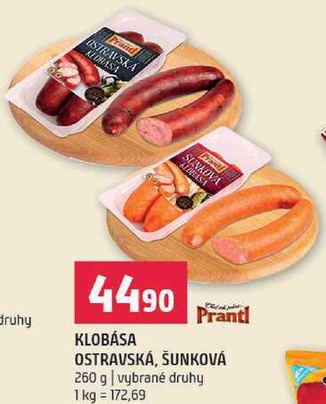 Klobása ostravská, šunková 260g
