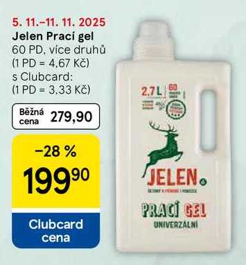 Jelen Prací gel, 60 PD, více druhů 