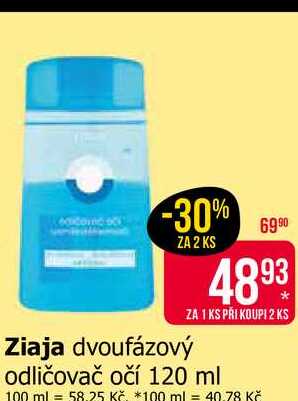 Ziaja dvoufázový odličovač očí 120 ml
