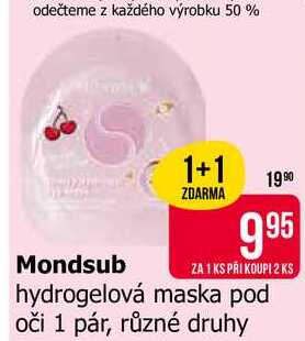 Mondsub hydrogelová maska pod oči 1 pár, různé druhy
