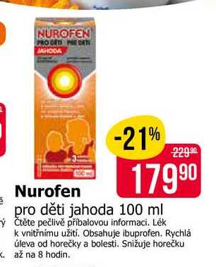 Nurofen pro děti jahoda 100 ml