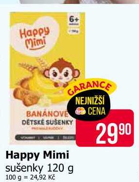 Happy Mimi sušenky 120 g 