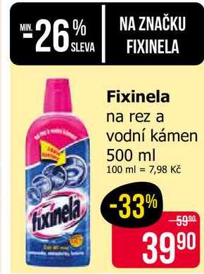 Fixinela na rez a vodní kámen 500 ml