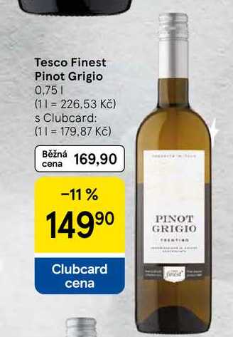 Tesco Finest Pinot Grigio, 0,75 l