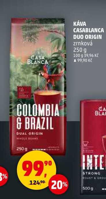 KÁVA CASABLANCA DUO ORIGIN zrnková, 250 g