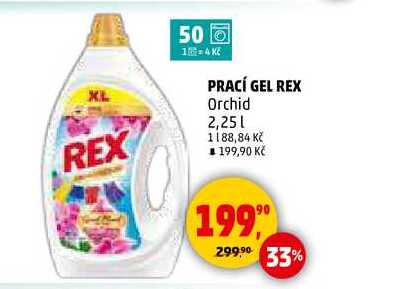 PRACÍ GEL REX Orchid, 2,25 l
