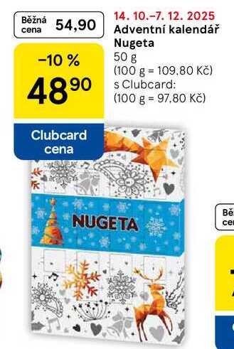 Adventní kalendář Nugeta, 50 g