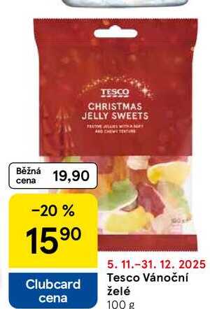 Tesco Vánoční želė, 100 g