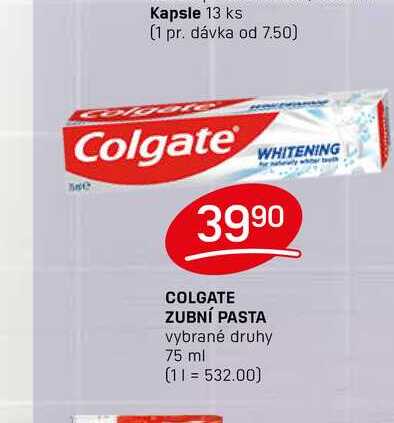 COLGATE ZUBNÍ PASTA vybrané druhy 75ml